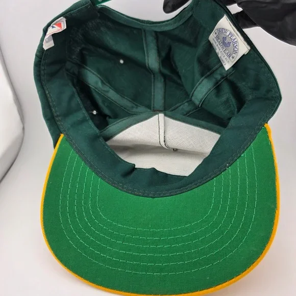 Oakland Athletics MLB Baseball Cap Green Yellow Drew Pearson Headwear Adjustable - Picture 8 of 11